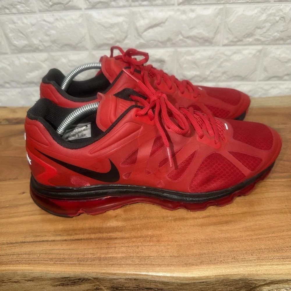 Nike Air Max+ 2012 University Red Black Men's Running Shoes Size 11.5 487982-601